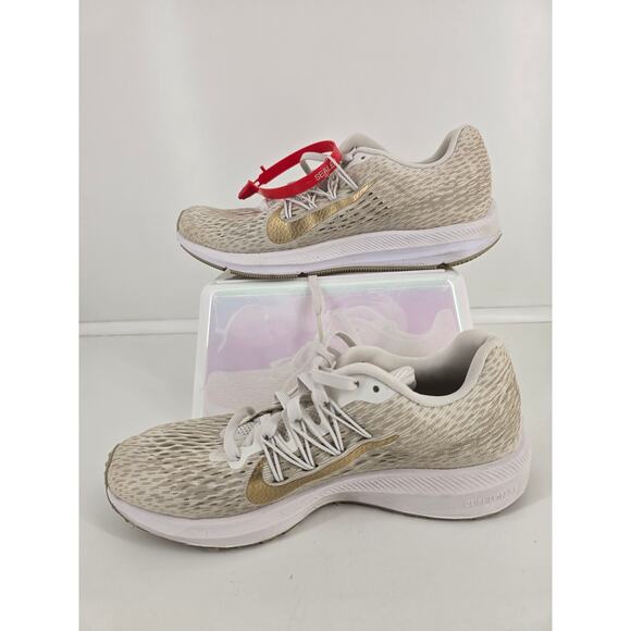 Nike Women’s Zoom Winflo 5 AA7414-008 Running Shoes – Cream / Gold - Picture 1 of 7